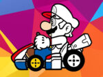Carte de colorat Mario Driving